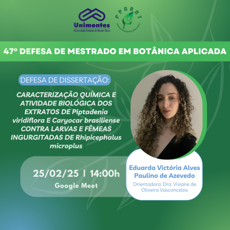 47° Defesa de Dissertação do PPGBot