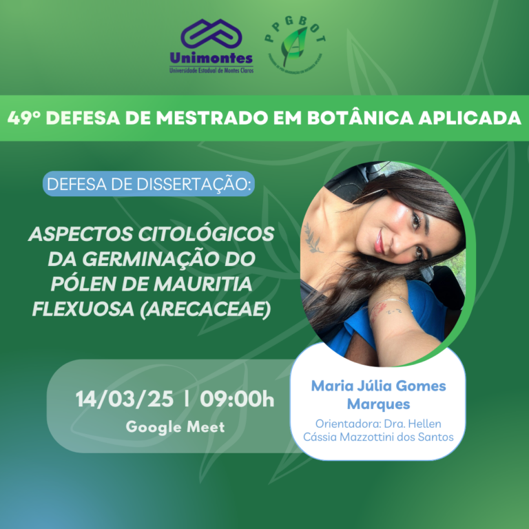 49° Defesa de Dissertação do PPGBot