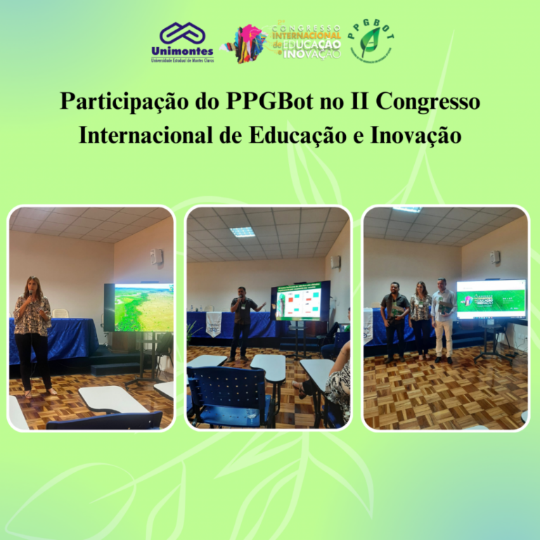Participação do PPGBot no II Congresso Internacional da Unimontes do PELD-VERE