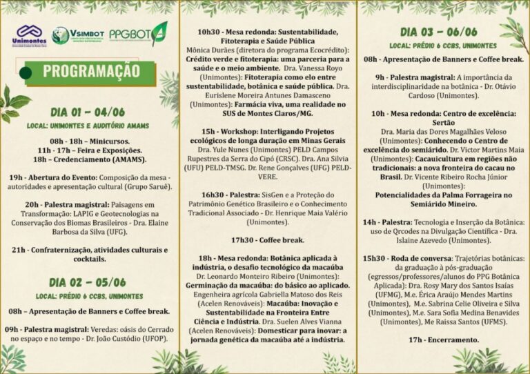 Confira a programação do V SIMBOT!