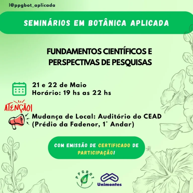Seminários em Botânica Aplicada: Fundamentos Científicos e Perspectivas de Pesquisas