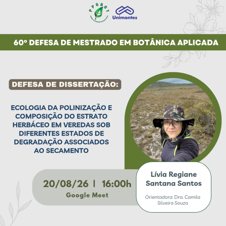 60° DEFESA DE DISSERTAÇÃO DO PPGBOT