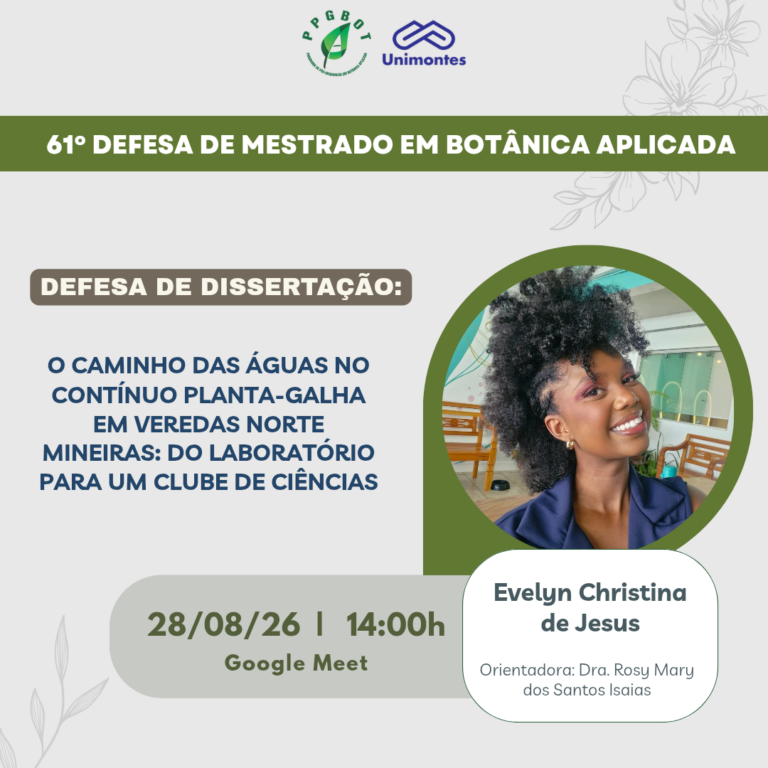 61° DEFESA DE DISSERTAÇÃO DO PPGBOT